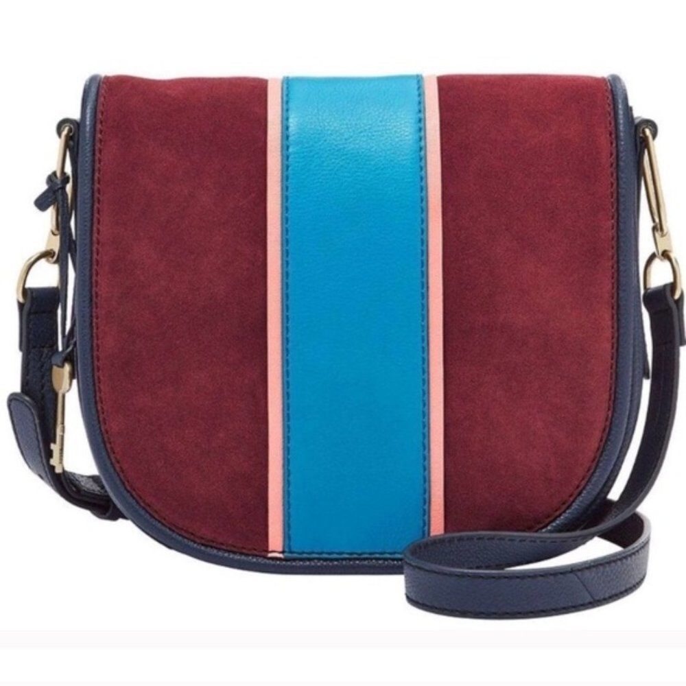 Fossil Rumi crossbody Navy Cabernet purse
